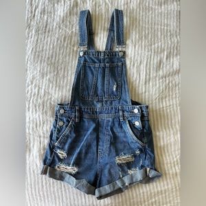 Denim Overall Shorts